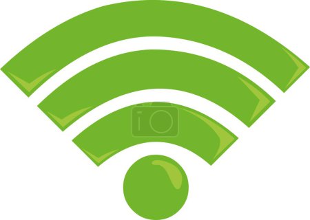 vecteur illustration vert symbole wifi signal