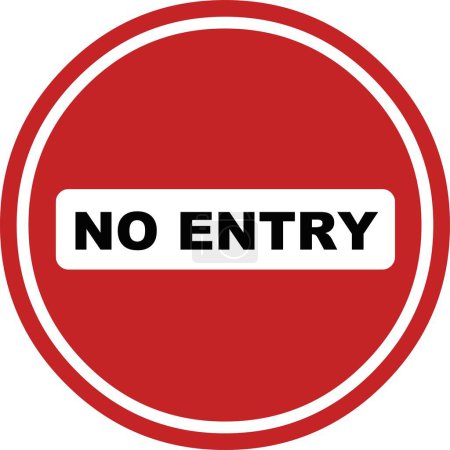 vector illustration roadsign with the text no entry