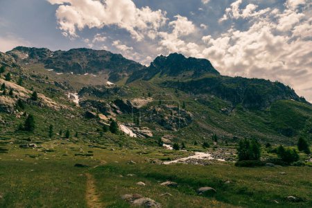 Photo for Summer trekking day in the mountains of Rutor group, La Thuile - Royalty Free Image