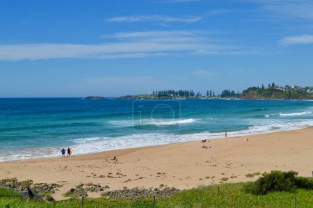 Ein Blick auf Bombo Beach in der Nähe von Kiama an der Südküste von New South Wales, Australien