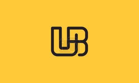 Ilustración de Letra creativa logotipo de UB. Letra UB Inicial diseño del logotipo. diseño de logotipo limpio y moderno - Imagen libre de derechos