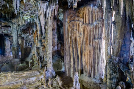 beatiful of Stalactite and Stalagmite in Tham Lay Khao Kob Cave in Trang, thailand. Unseen Thailand