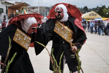 Foto de Chupaca. Enero 01, 2023. Escenas de la fiesta Auquish en Huachac, Chupaca. - Imagen libre de derechos