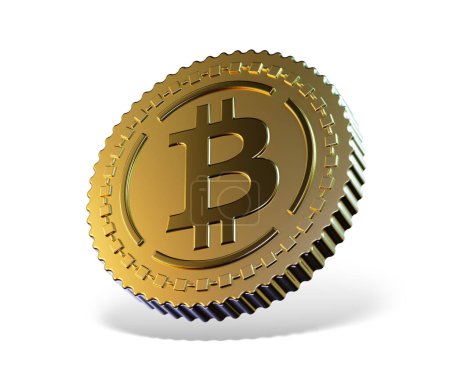 Photo for W-bitcoin token icon over white background. 3d illustration - Royalty Free Image
