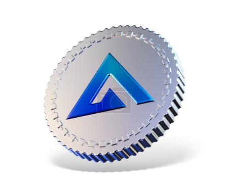 Photo for Gmx token icon over white background. 3d illustration - Royalty Free Image