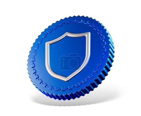 Photo for Trust wallet token icon over white background. 3d illustration - Royalty Free Image