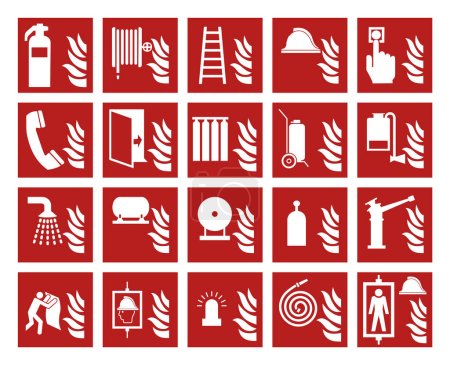 Peligro signo clipart vector de protección contra incendios pictograma símbolo 