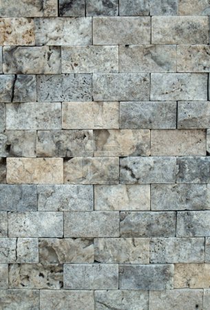 Téléchargez les photos : Nouveau mur de pierre décorative grise proche u - en image libre de droit