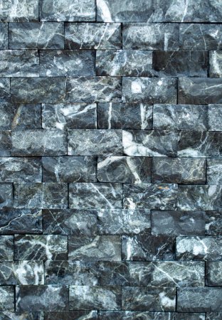 Téléchargez les photos : Nouveau mur de pierre décorative noir et blanc proche u - en image libre de droit