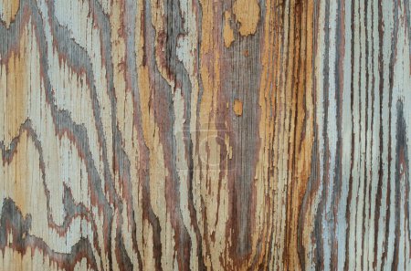 Téléchargez les photos : Vieille surface en bois peint multicolore proche u - en image libre de droit