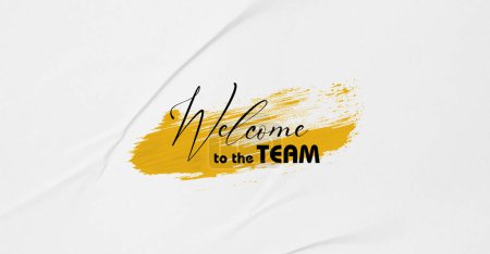 welcome to the team on paper background