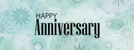 Photo for Happy anniversary card on white background - Royalty Free Image