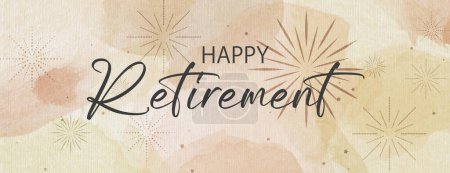 happy retirement card  on white background