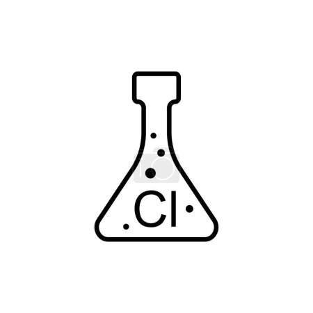 Illustration for Chlorine icon on white background - Royalty Free Image