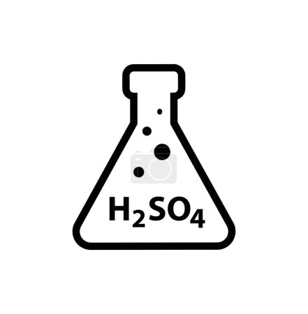 Illustration for H2so4 icon on white background - Royalty Free Image