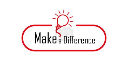Illustration for Make a Difference sign on white background - Royalty Free Image