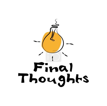 Illustration for Final thoughts sign on white background - Royalty Free Image