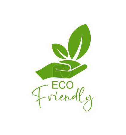 Illustration for Eco friendly text on white background - Royalty Free Image