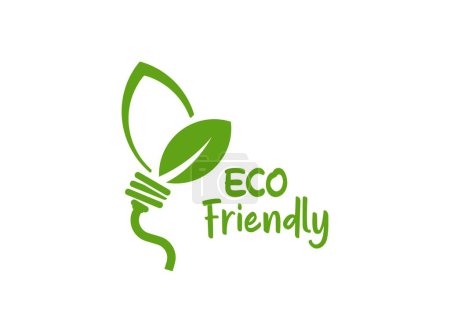 Illustration for Eco friendly text on white background - Royalty Free Image