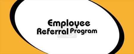 Illustration for Employee referral program sign on white background - Royalty Free Image