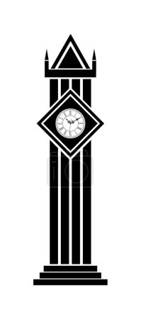 Illustration for Historical clock tover. Vector design. - Royalty Free Image
