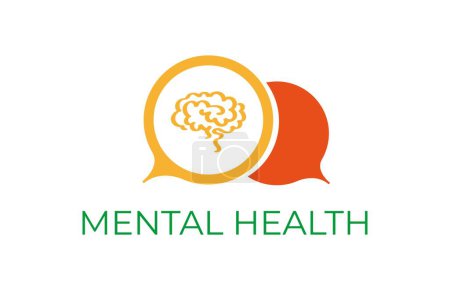 mental health sign on white background