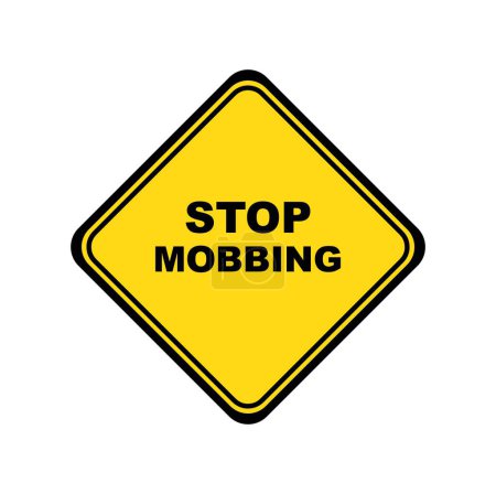 Téléchargez les illustrations : Signe de mobbing sur fond blanc - en licence libre de droit