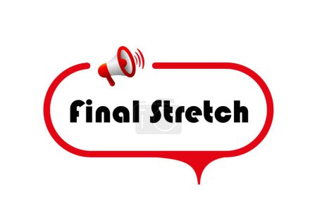 final stretch sign on white background