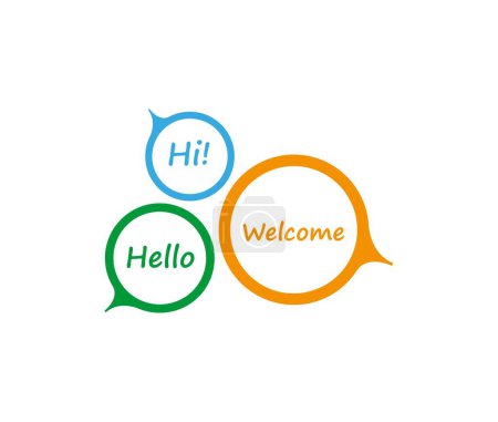 Illustration for Hello sign on white background - Royalty Free Image