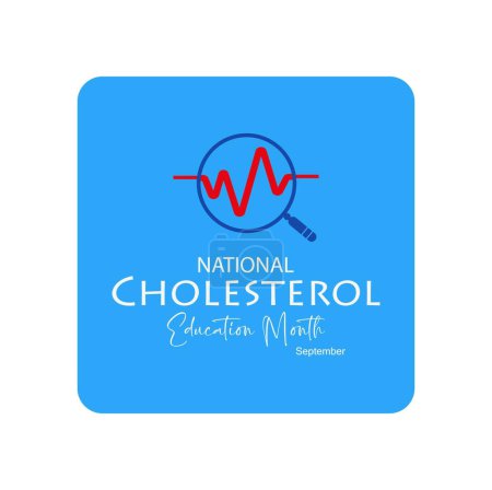 Illustration for National Cholesterol education month on white background - Royalty Free Image