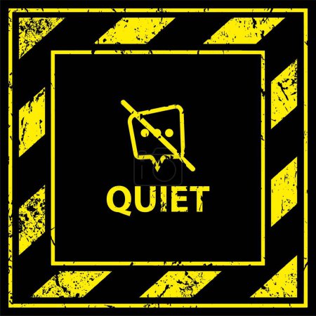 quiet zone sign on white background