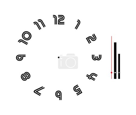  Uhr isoliert auf weißem Hintergrund