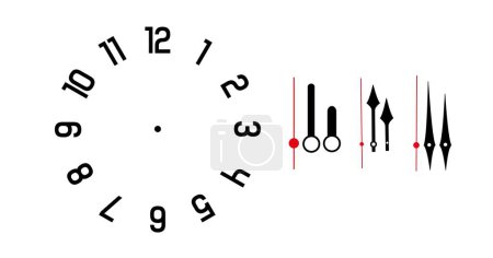  Uhr isoliert auf weißem Hintergrund