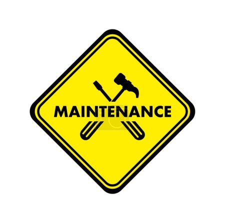 Illustration for Maintenance sign on white background - Royalty Free Image