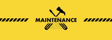 Illustration for Maintenance sign on white background - Royalty Free Image