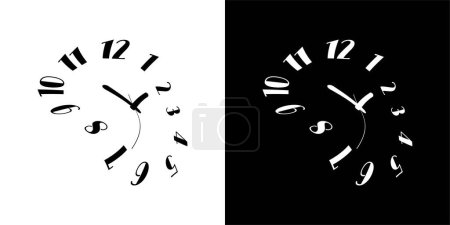 Téléchargez les illustrations : Montres en fusion, horloge murale déformée. - en licence libre de droit