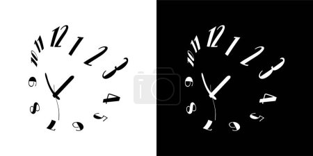  montres en fusion, horloge murale déformée.