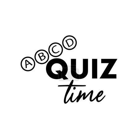 quiz time with cool font