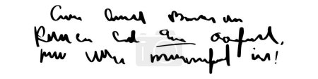 Ilustración de Trazada de tinta ilegible manuscrita, garabato ilegible lenguaje ficticio aislado sobre fondo blanco. Lápiz vintage escrito. Ilustración vectorial - Imagen libre de derechos