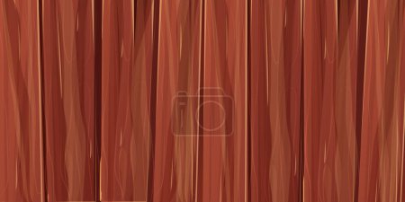 Ilustración de Escritorio de tablero de material de madera, superficie texturizada fondo de cómic de madera Pared, panel para juego, diseño ui. Ilustración vectorial - Imagen libre de derechos