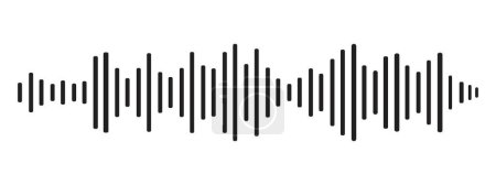 Ilustración de Sonido onda decibeles grabación de audio simple mensaje de voz icono aislado sobre fondo blanco. Reproductor de podcast, pista musical. Ilustración vectorial - Imagen libre de derechos