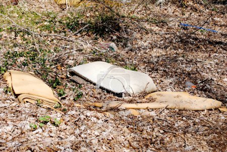 Téléchargez les photos : Rubbish Dumped on the Side of the Road in Rural Connecticut (États-Unis) - en image libre de droit