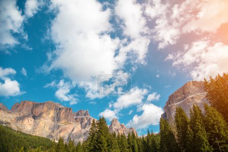Mountain landscape background.  The dolomites in South Tyrol Italy Europe