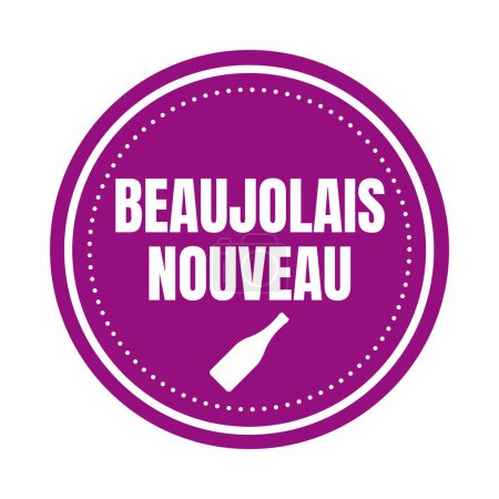 Foto de Nuevo vino Beaujolais en el icono del símbolo del idioma francés - Imagen libre de derechos