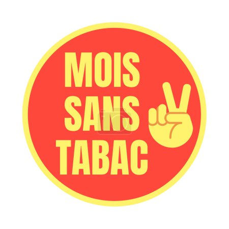 Foto de Mes sin icono símbolo del tabaco llamado mois sans tabac en lengua francesa - Imagen libre de derechos