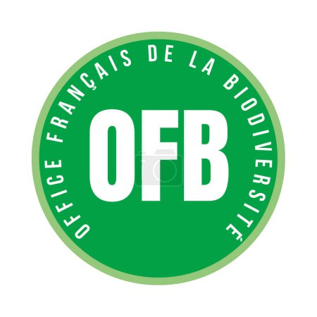 Photo for French office for biodiversity symbol icon called OFB office franais de la biodiversite in French language - Royalty Free Image
