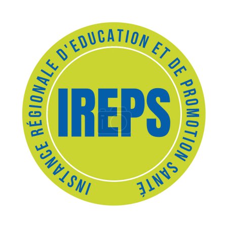 Téléchargez les photos : Symbole IREPS autorité régionale pour l'éducation et la promotion de la santé instance regionale d'éducation et de promotion sante en langue française - en image libre de droit