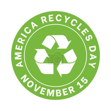 Téléchargez les photos : Amerca recycle icône de symbole de jour - en image libre de droit