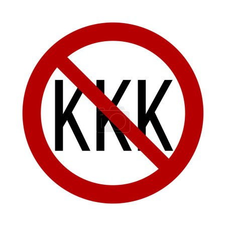 Foto de No KKK, Ku Klux Klan símbolo icono - Imagen libre de derechos