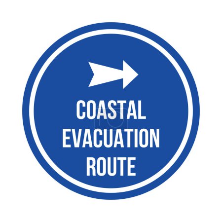 Foto de Icono de símbolo de ruta de evacuación costera - Imagen libre de derechos